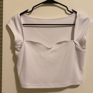 white crop top